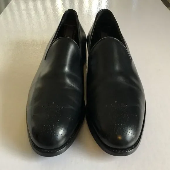 BARKER BLACK LEATHER SHOES SZ 10 - Picture 2 of 9